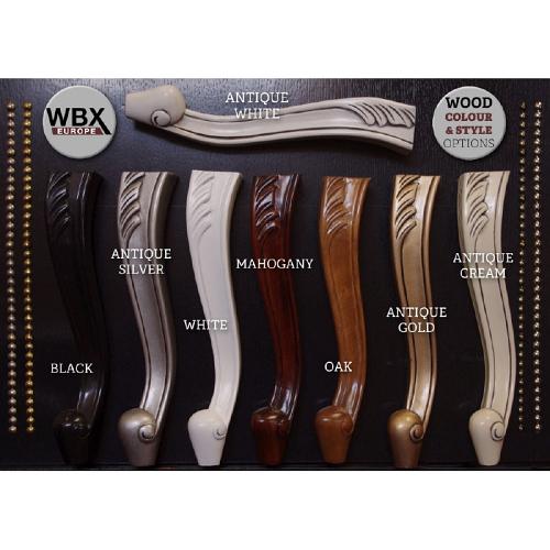 Wood colour options for the WBX Balmoral styling chair