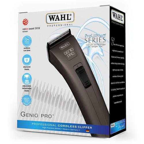 Packaging for the Wahl Genio Pro hair clipper