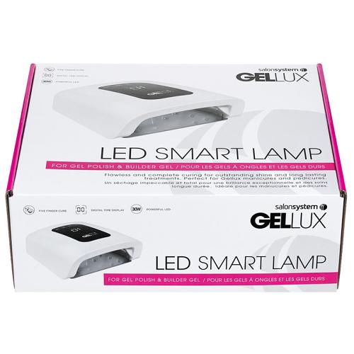 Packaging for the Salon System Gellux LED Smart Lamp
