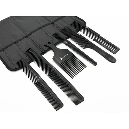 The Kobe Barber Comb Set contains 6 combs designed to tackle all barber combing jobs.
