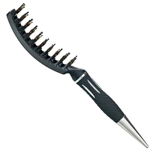 The Kent Salon KS02 Curved Vent Brush has a curved head which follows the contours of the scalp.