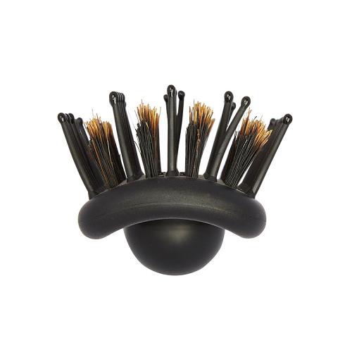 There are 49 moulded pins with ball ends & 32 tufts of natural boar bristle on the Kent Salon KS03 Vent Brush.