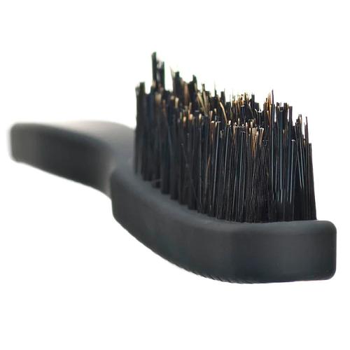 The Kent Salon KS04 Backcomb Brush has 3 rows of boar bristles, mixed with nylon for better durability.
