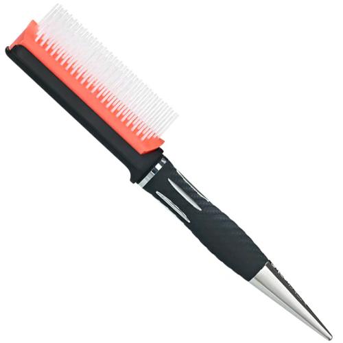 Side view of the Kent Salon KS09 7-Row Rubber Pad Hair Brush