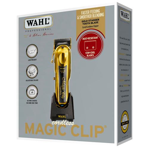 Packaging for the Wahl Cordless Magic Clip Gold