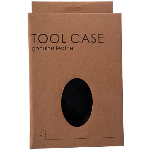 Kobe Nero leather scissor pouch packaging