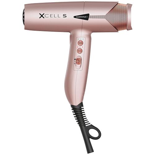 Gamma+ XCell S Gold Rose Hairdryer left side Gold Rose grill