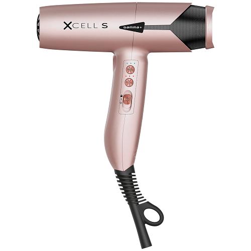 Gamma+ XCell S Gold Rose Hairdryer left side Black grill