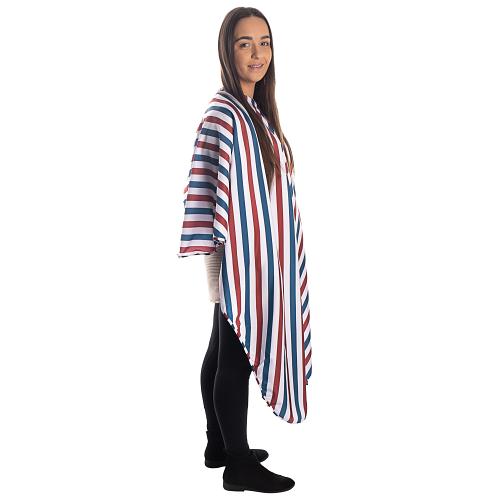 Kobe Barber Pole Hairdressing Gown From The Side