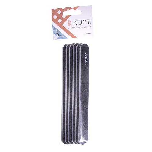 Kumi Straight Black Foam Files  In the Packaging