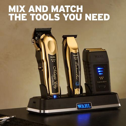 Wahl Professional Power Station with Magic Clip Gold, Detailer li Gold, Vanish shaver