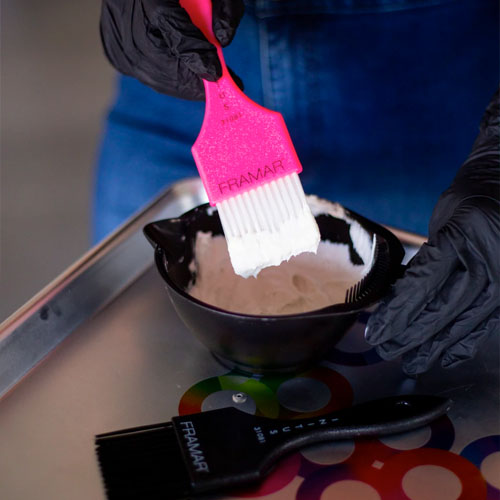 Frama's Power Painter tint brushes give extra brush surface for amazing balayage, foils and blending.
