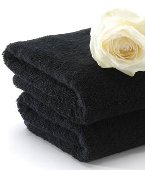 Majestic Majic Black Bleach-Resistant Towels (x12)