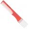 Head Jog 204 Metal Prong Comb (Black or Pink): Pink