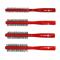 Head Jog Red-Lacquered Radial Hair Brushes: Set of all 4 Brushes