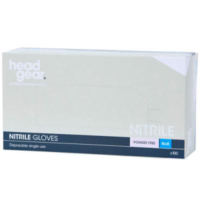 Head Gear Disposable Powder-Free Blue Nitrile Gloves