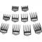 The 10 combs in the Wahl Premium Cutting Guides set