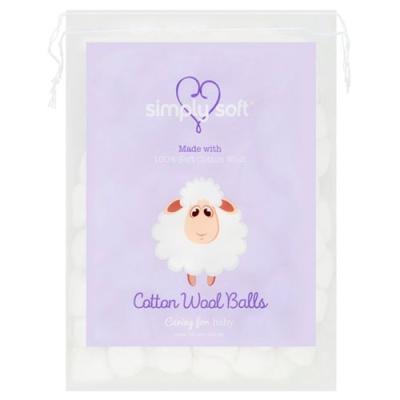 Simply Soft Cotton Wool Balls x100