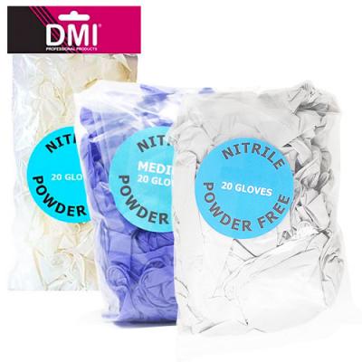 DMI Powder-Free Nitrile Gloves: Grey, Lilac or White (x20)