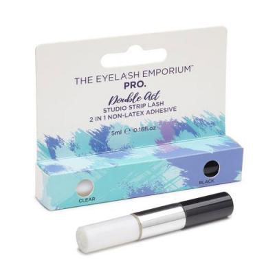 The Eyelash Emporium Pro Double Act Latex Free 2 in 1 Black & Clear Glue