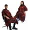 Hair Tools Unisex Two-Tone Gown: Burgundy