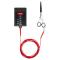 The Jaguar TCC hairdressing scissors are attached to the heater by a 3-metre red cord.
