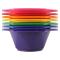 Kobe's Rainbow Tint Bowl Sets can be stacked for easy storage.