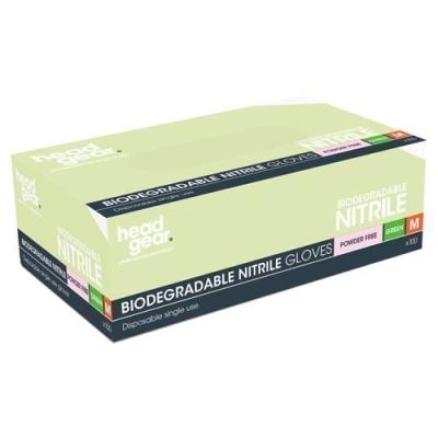 Head Gear Biodegradable Disposable Powder-Free Nitrile Gloves